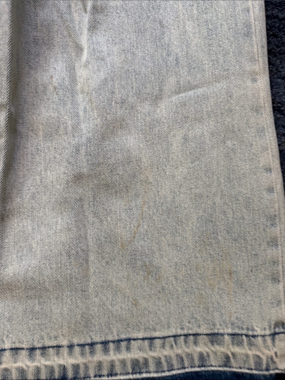 MNML Light Blue Relaxed Ripped Jeans - Picture 2 of 5